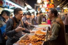 夜市插队引发冲突，鸡排哥维护公共秩序获支持，夜市管理方警示不文明行为